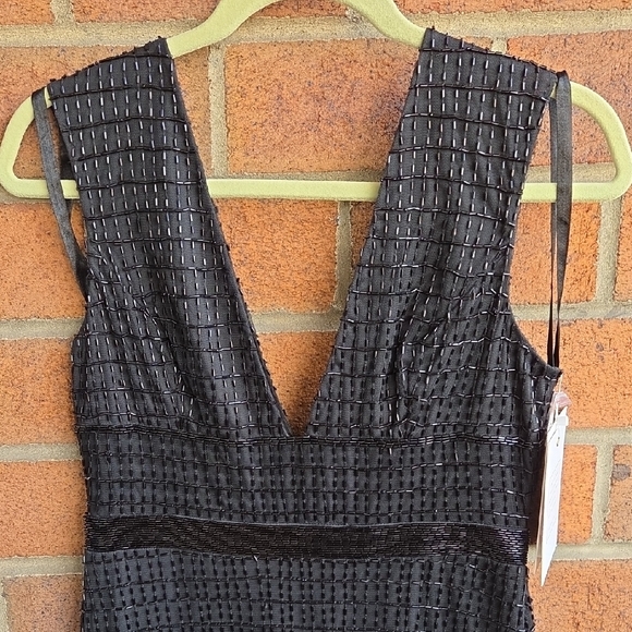 Mac Duggal Beaded Double V Neck Gown - Picture 6 of 10